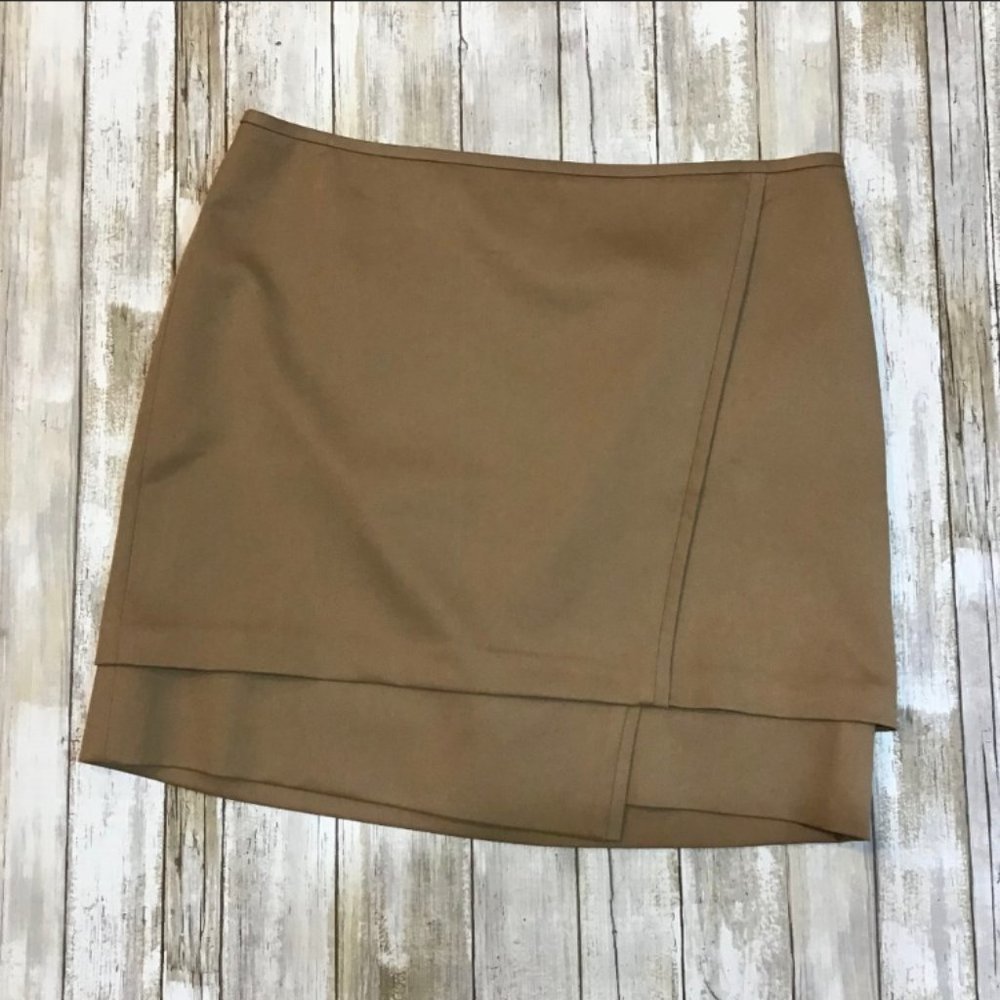 WHBM Camel Layered Skirt